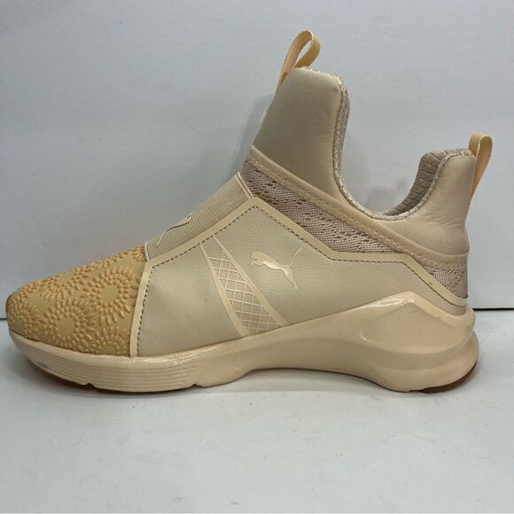 Puma Fierce KRM Beige Slip-On Stretch Athletic Shoes - Picture 3 of 10